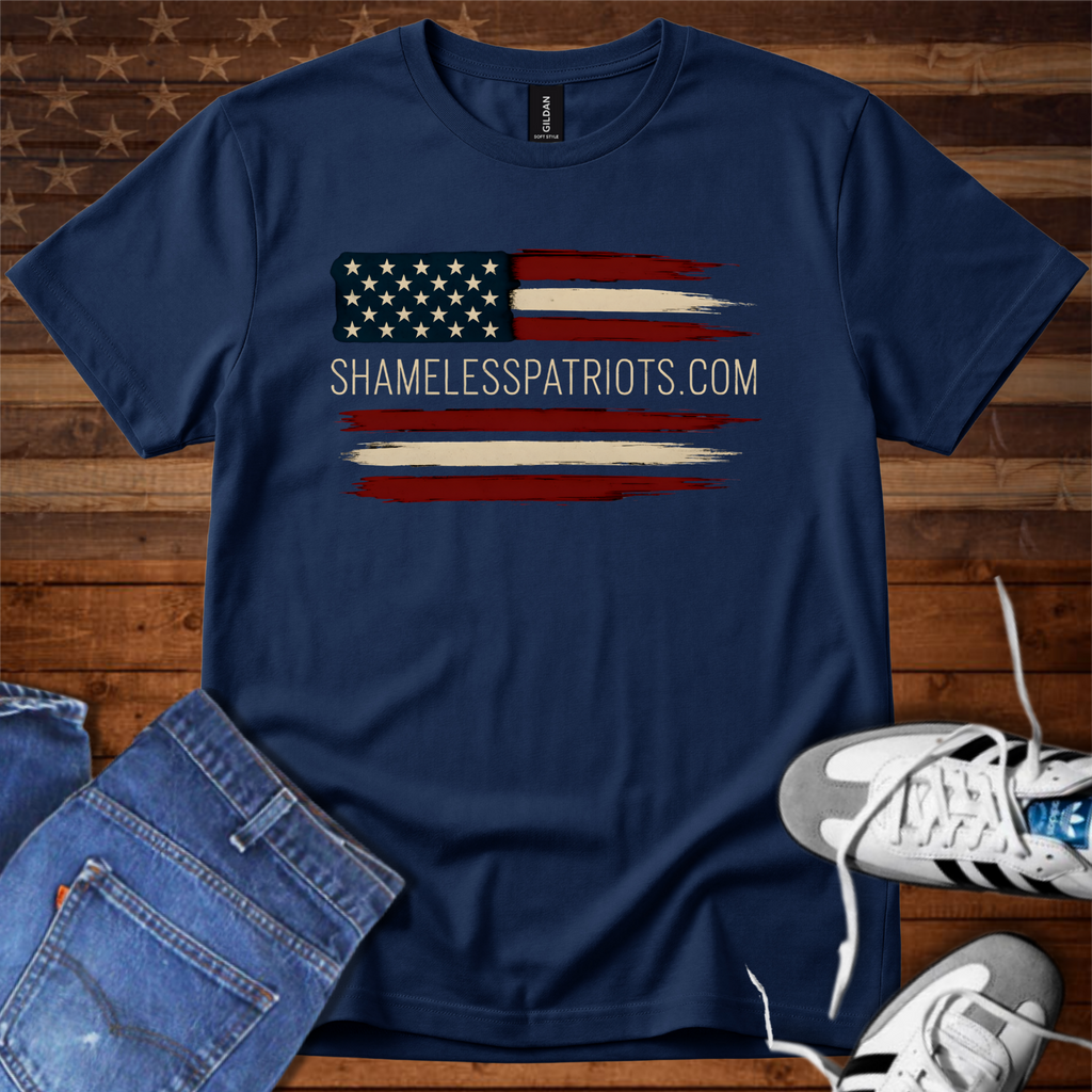 SHAMELESSPATRIOTS.COM distressed Flag