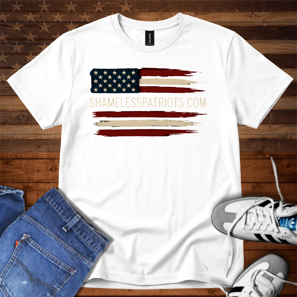 SHAMELESSPATRIOTS.COM distressed Flag